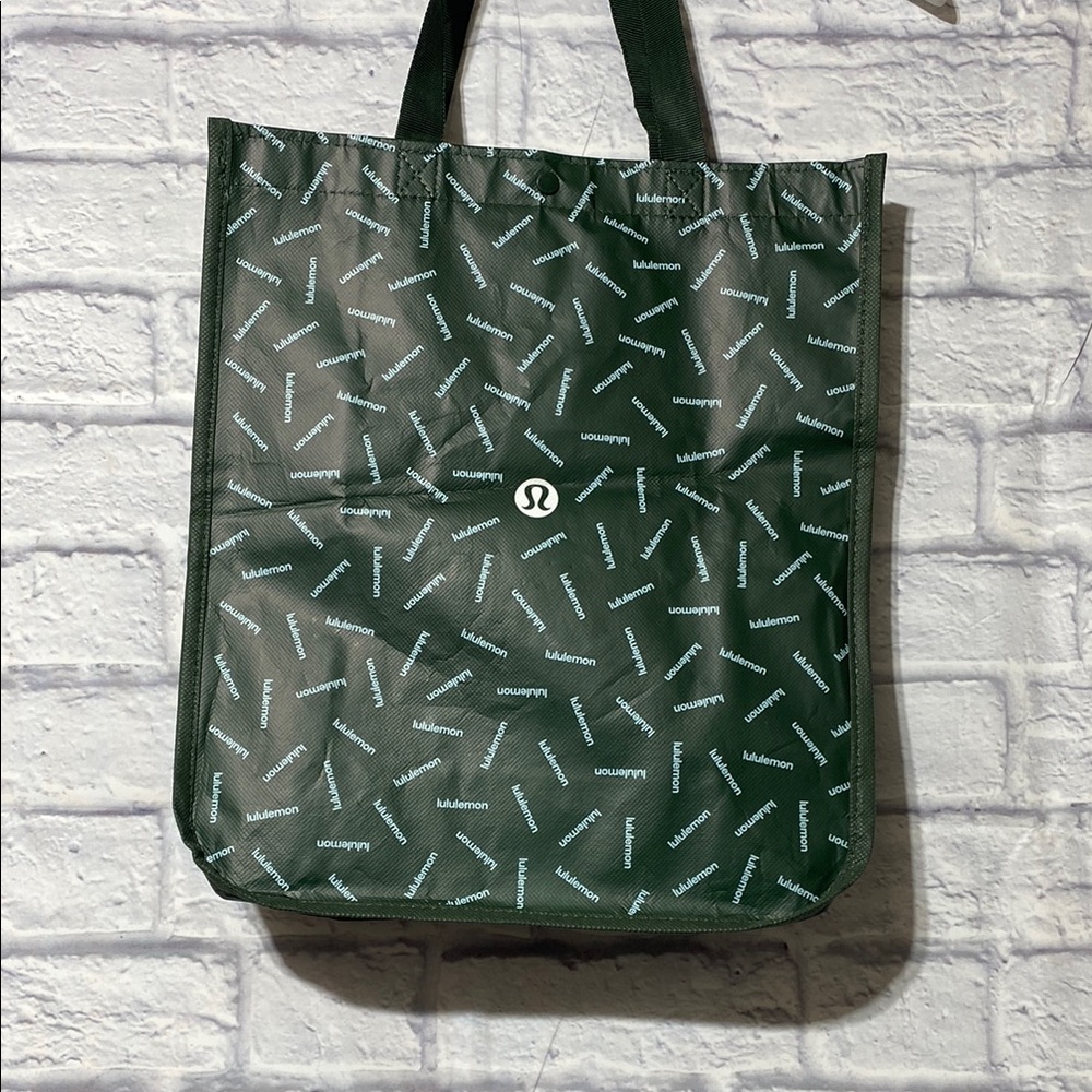 Lululemon Dark Green Logo Tote